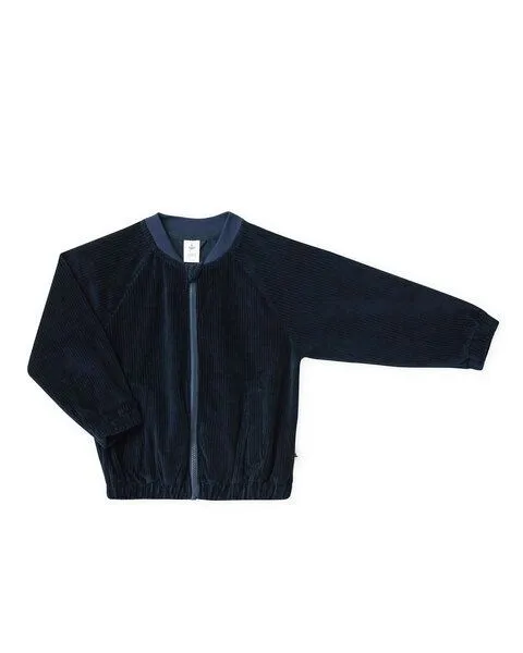 Leela Cotton Leela Cotton Kinder Cord Jacke Baseballjacke Bio Baumwolle, Nachtblau, – Produktbild 1 von 2