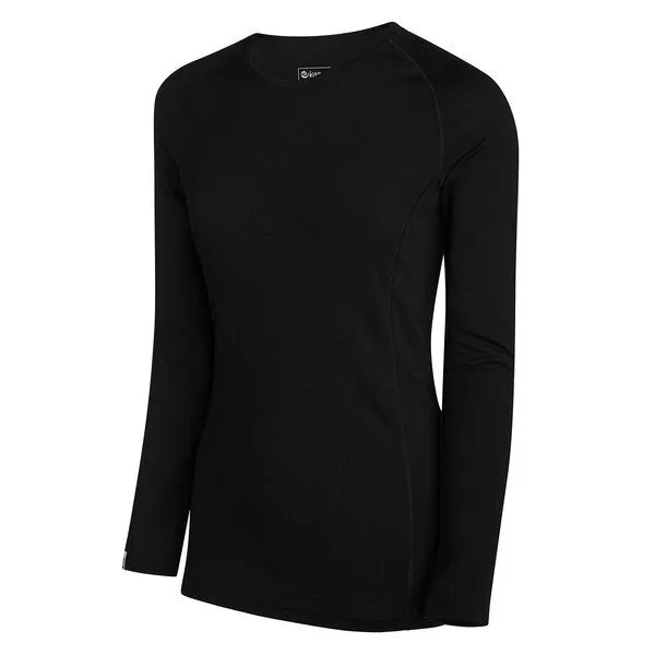 Kaipara - Merino Sportswear Kaipara - Merino Sportswear Merino T-Shirt Langarm Slimfit Raglan 250 Damen, Schwarz, – Produktbild 3 von 3
