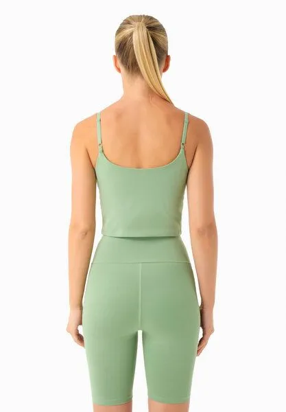 ORGANICATION ORGANICATION TARRA | Crop-Top aus Bio-Baumwolle, Mineral green, – Produktbild 3 von 4