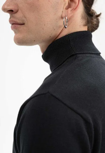 MELA Feinstrick Rollkragenpullover KANJA | von MELA | Fairtrade & GOTS zertifiziert, Schwarz, – Produktbild 4 von 4