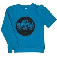 päfjes päfjes Die Eulen 3er Gang - Kinder Bio Sweater - Organic Cotton - Blau – Produktbild 1 von 1