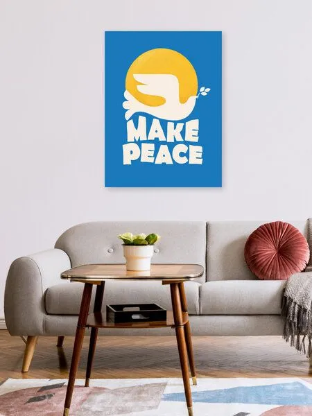 Photocircle Photocircle Poster / Leinwandbild - MAKE PEACE TYPOGRAPHY – Produktbild 2 von 4