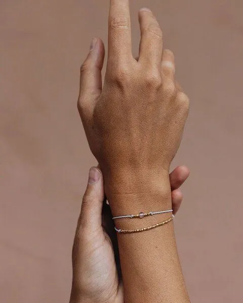 pikfine pikfine Glasperlen Armband "Nila", Silber, – Produktbild 3 von 4