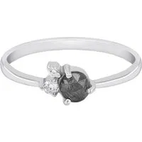 Eppi Eppi Zarter Ring mit Salt and Pepper Diamant Adnan, Weiss, – Produktbild 1 von 1