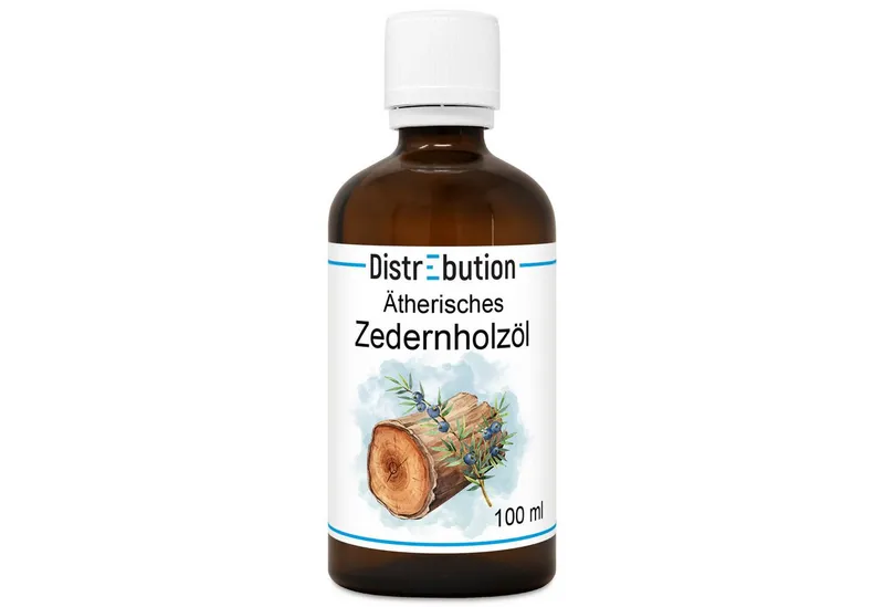 DistrEbution Duftöl Ätherisches Öl, Zedernholzöl, 100% Naturrein, Für Kerzen und Kosmetik – Produktbild 1 von 6