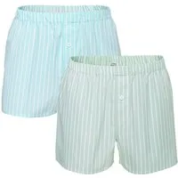 Living Crafts Living Crafts 2er-Pack Bio-Herren-Boxershorts "Gregor", mare/seagrass, Gr. M – Produktbild 1 von 1