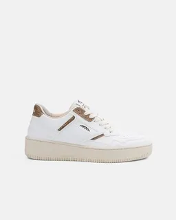 MoEa MoEa Sneakers Origin - White & Brown - Palm – Produktbild 1 von 1
