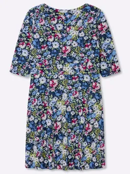 sheego by Joe Browns Jerseykleid tiefblau-himmelblau-gemustert – Produktbild 1 von 1