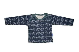 Holy Water Holy Water Langarmshirt Papierboot dunkelblaue Paspel – Produktbild 1 von 1