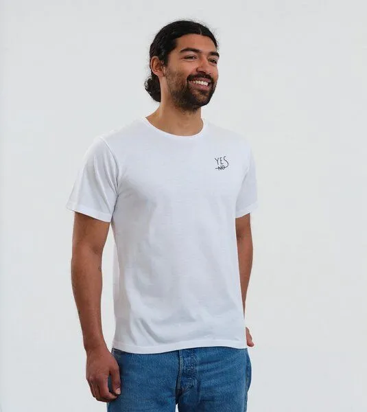 Gary Mash GARY MASH Shirt Yes aus Biobaumwolle Weiß, Weiß, – Produktbild 1 von 4