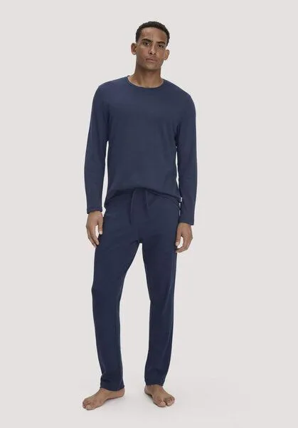 hessnatur hessnatur Schlafhose PURE COTTON aus reiner Bio-Baumwolle, Mitternachtsblau, – Produktbild 1 von 3