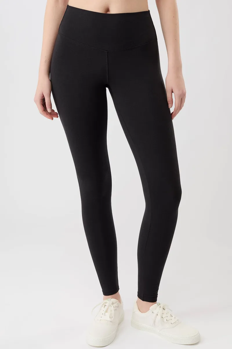 mandala MANDALA Damen vegan Legging Best Loved Schwarz, Schwarz, – Produktbild 1 von 2