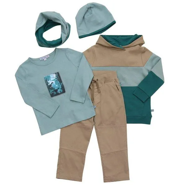 Enfant Terrible Enfant Terrible Hoodie Sweatshirt, Colourblocking smaragd-light ocean, – Produktbild 3 von 3