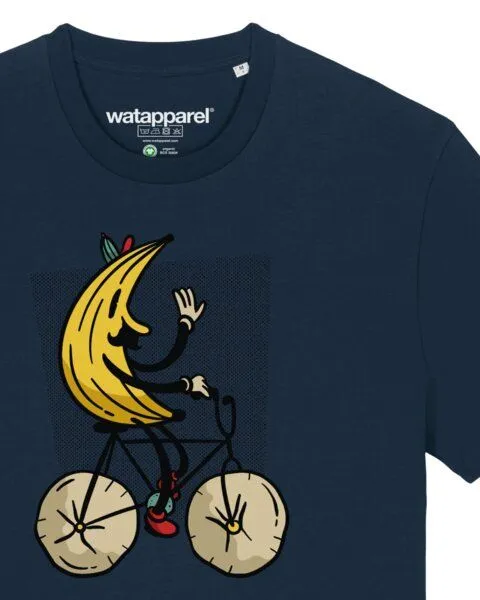 watapparel watapparel T-Shirt Unisex Banana Rider, French navy, – Produktbild 3 von 4