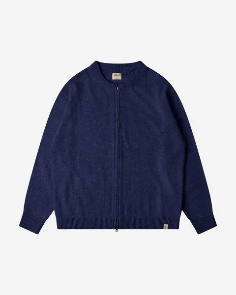 MATONA Matona Strickjacke | Wool Zip Cardigan | aus Wolle und Baumwolle | GOTS-zertifiziert, Navy, – Produktbild 4 von 4