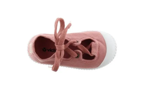 Victoria Victoria vegane Kinder-Schnürr-Ballerinas – Bailerina de Lona, Nude (rosa), – Produktbild 4 von 4