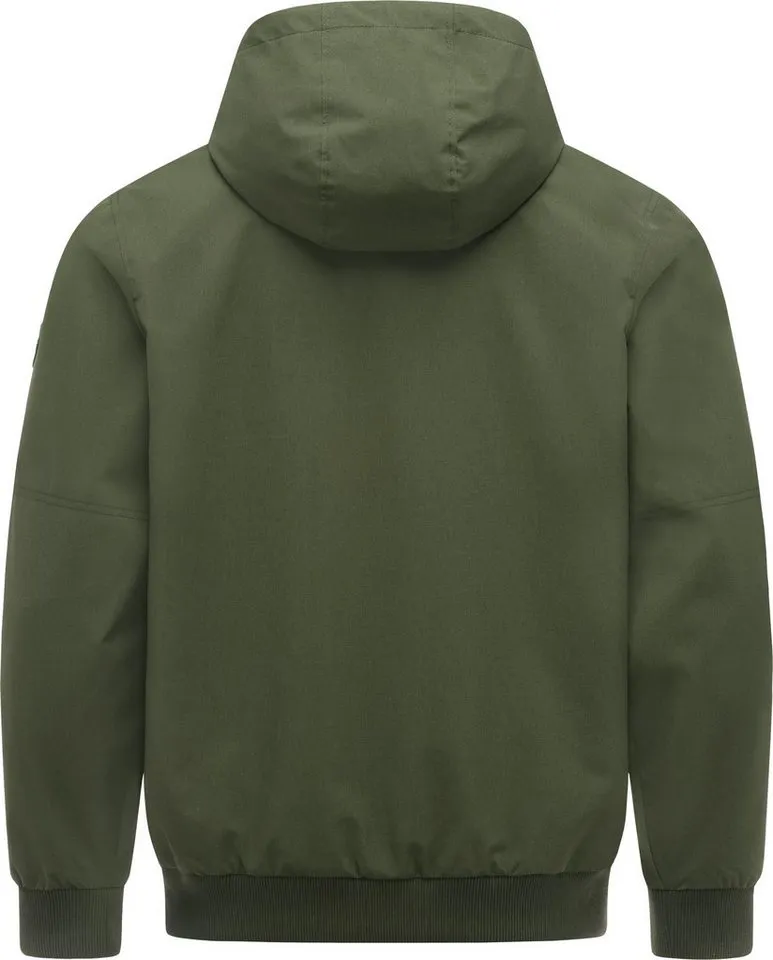 ragwear ragwear Outdoorjacke Stuartt Summer YOUMODO Wasserdichte Übergangsjacke mit Kapuze, Grün, – Produktbild 4 von 5
