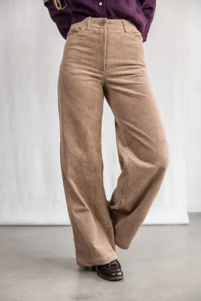 Jyoti - Fair Works Jyoti - Fair Works Bio-Baumwollcord Hose Tushar, Cappuccino, – Produktbild 2 von 4