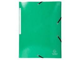 Exacompta 25 Exacompta Sammelmappen "Iderama", 425 g/m², DIN A4, Gummizug, 3 Klappen, dunkelgrün – Produktbild 1 von 1
