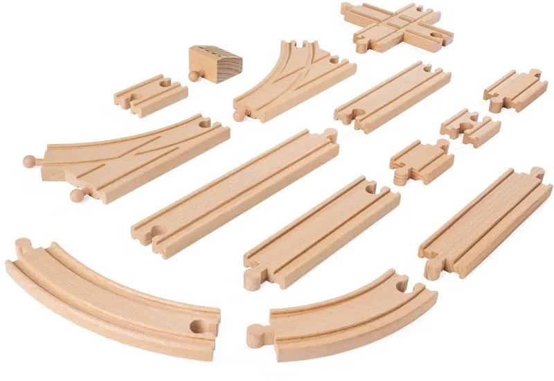 eichhorn eichhorn Schienenerweiterungs-Set Großes Schienensortiment, (44-tlg), Beige, – Produktbild 3 von 3