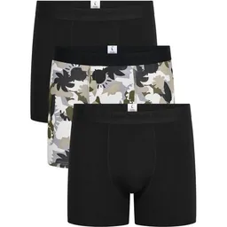 KnowledgeCotton Apparel KnowledgeCotton Apparel 3-Pack Boxershorts FLOWER Print aus Bio-Baumwolle – Produktbild 1 von 1