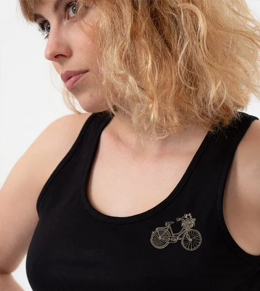Gary Mash GARY MASH Tanktop Alex Kleines Fahrrad aus Biobaumwolle, Schwarz, – Produktbild 3 von 4