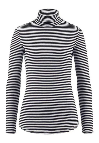 hessnatur hessnatur Streifen Softrib Longsleeve Fitted aus Bio-Baumwolle und Modal, Naturweiss, – Produktbild 3 von 4