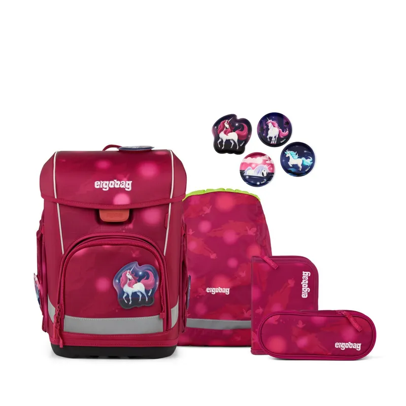 Ergobag Ergobag cubo light Schulranzen, 5-teiliges Set, MondzauBär, Pink, – Produktbild 1 von 1