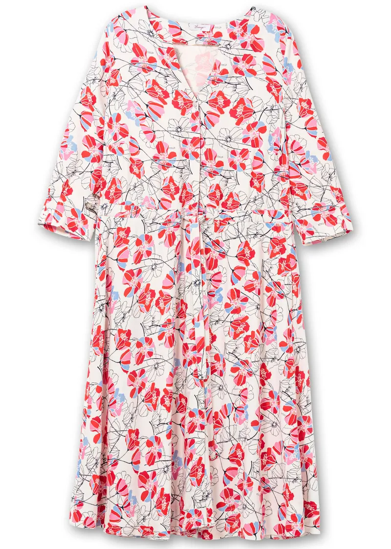 sheego Blumenkleid, Rosé-gemustert, – Produktbild 1 von 2