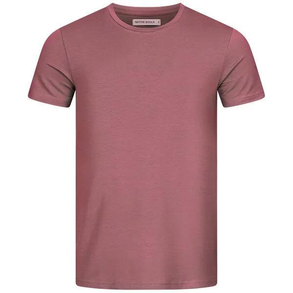 NATIVE SOULS NATIVE SOULS Lyocell Herren T-Shirt, das Shirt aus Holz, Dark berry, – Produktbild 1 von 1