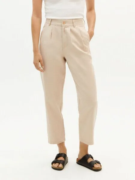 thinking mu thinking mu Bundfaltenhose - Hemp Rina - aus Bio-Baumwolle, Pearl (natur), – Produktbild 2 von 4