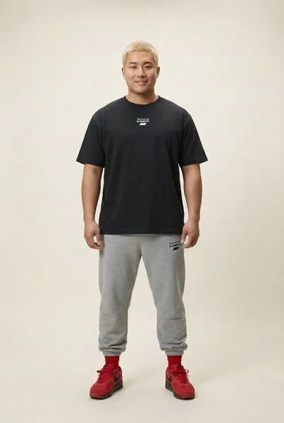 THE FACE OF ELEMENTS The Face of Elements Essential - Relaxed Fit T-Shirt aus 100% Bio-Baumwolle, Black (schwarz), – Produktbild 4 von 4