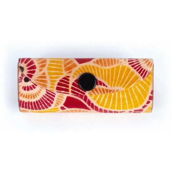 El Puente El Puente Lippenstiftetui "Sonnenstrahlen" | Fair Trade & Handmade aus Indien, Gelb,rot,orange, – Produktbild 1 von 1