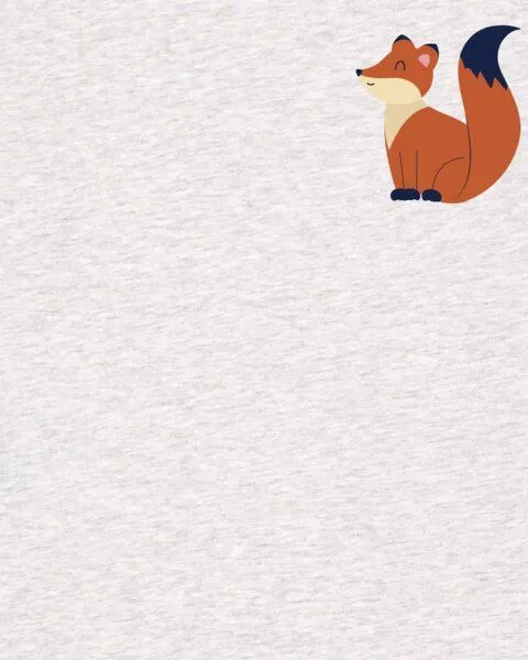 watapparel watapparel T-Shirt Frauen Cute Fox, Cool heather grey, – Produktbild 3 von 3