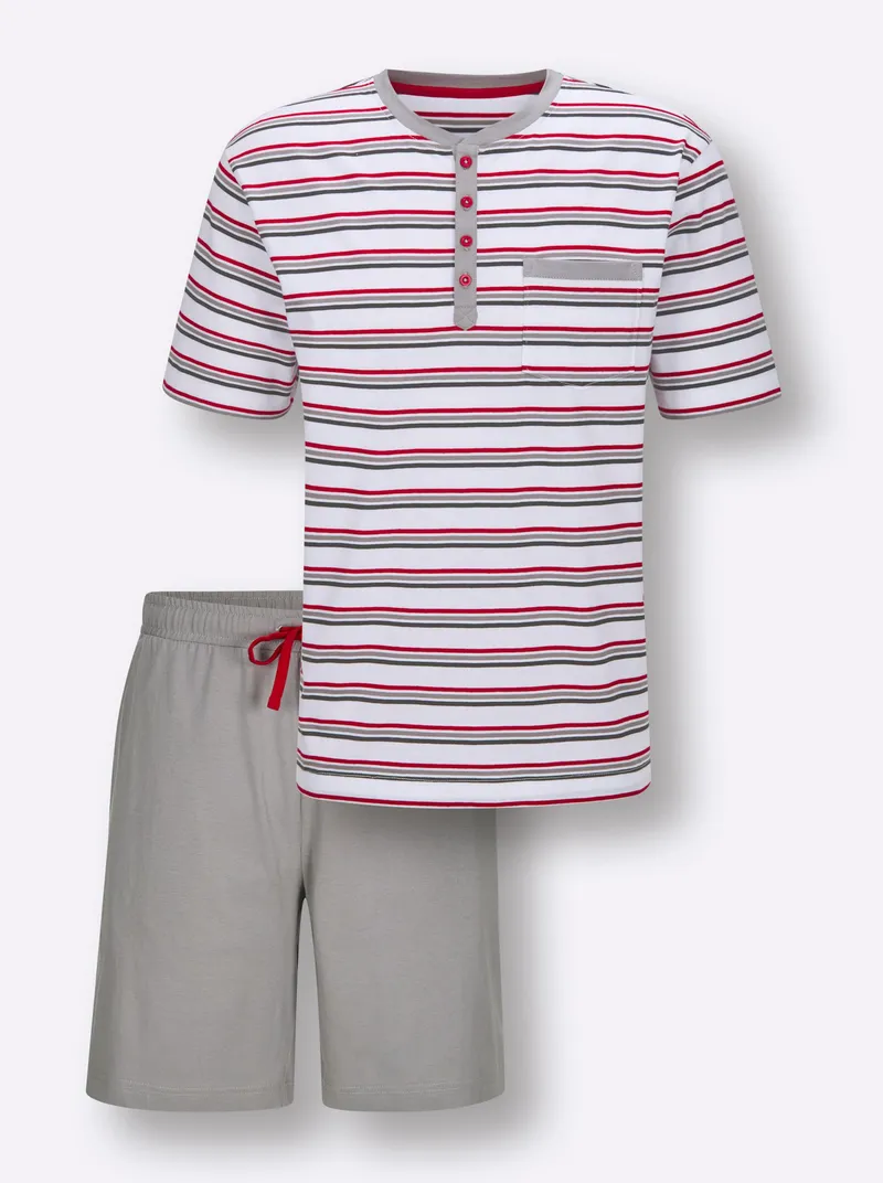 wäschepur men Shorty grau-weiß, Grau-weiß, – Produktbild 2 von 2