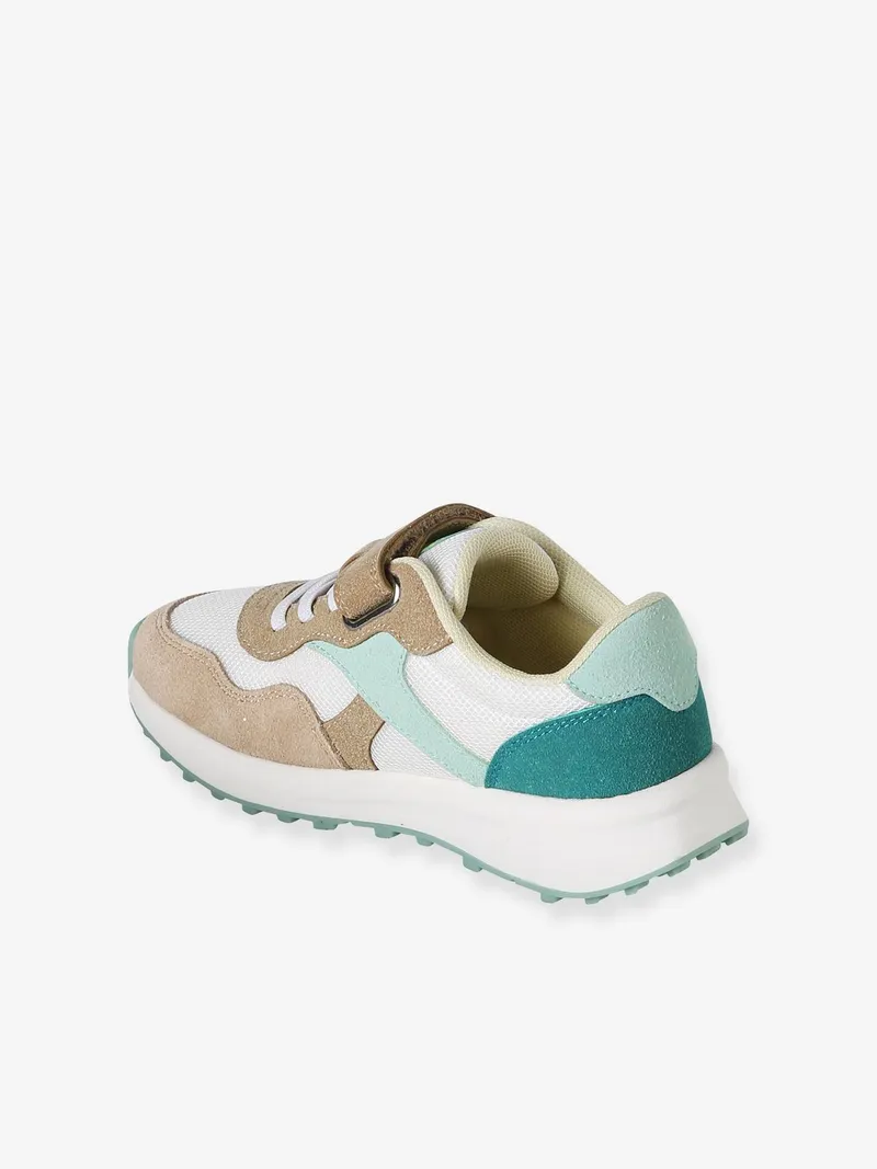 Vertbaudet Vertbaudet Sneakers mit elastischer Schnürung Kinder set, Set beige, – Produktbild 4 von 4
