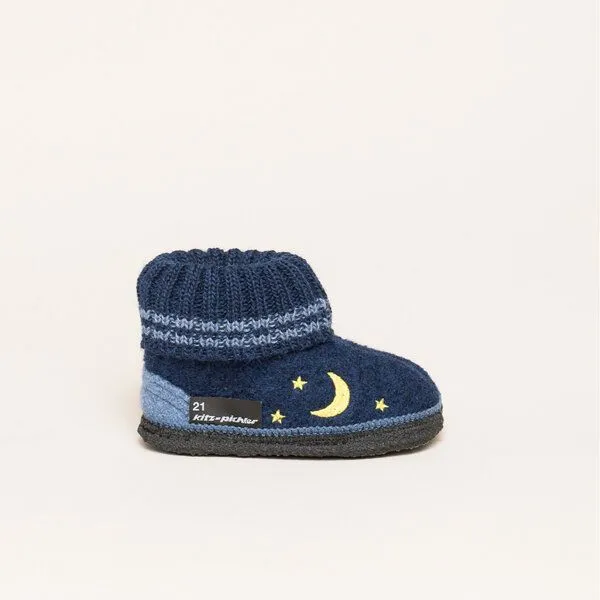 Kitz-Pichler Kitz-Pichler Hüttenschuhe Kauns Mond+Sterne, Dunkel-blau, – Produktbild 2 von 4