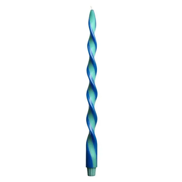 Originalhome Originalhome Gedrehte Duo Kerze für bewusste Geschenke - paraffinfrei & vegan., Blau (sea), – Produktbild 2 von 4