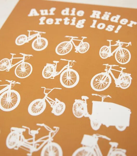 päfjes päfjes Auf die Räder fertig los - Poster A4, Curry, – Produktbild 2 von 2
