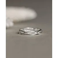 lille mus lille mus Ring 'Kordel' 925 Silber / vergoldet – Produktbild 1 von 1