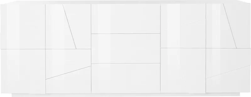 Home affaire Sideboard PING, Breite 224 cm, Weiß, – Produktbild 2 von 5