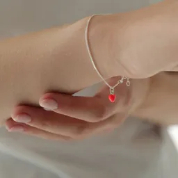 BELLYBIRD Jewellery BELLYBIRD Jewellery Armband - kleines Herz, Anhänger/ Silber/ Silber emailliert/ Silber vergoldet – Produktbild 1 von 1