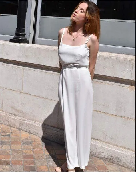 Aatise Aatise Langes Cocktailkleid rückenfrei mit Wickeleffekt Zino, Weiß, – Produktbild 4 von 4