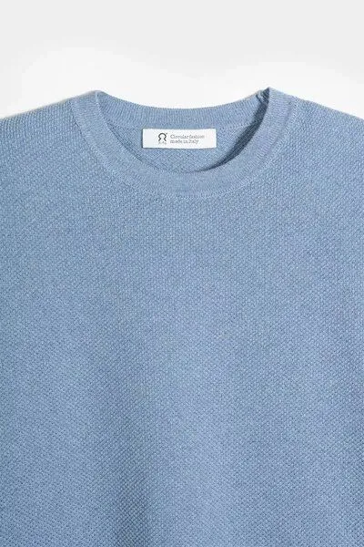 Rifò Rifò Feinstrick T-Shirt Carlotta, Blue indigo (blau), – Produktbild 4 von 4