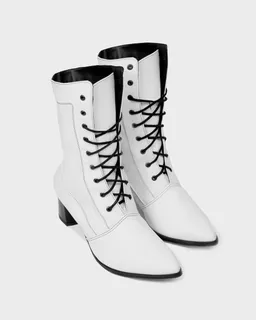 BOHEMA BOHEMA Damen vegan Hohe Stiefel Weiß – Produktbild 1 von 1