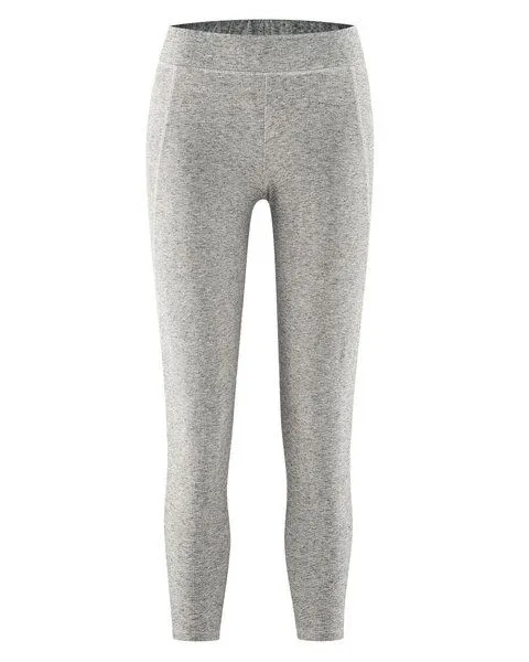HempAge HempAge Yoga Leggins Jersey Hanf/Biobaumwolle, Melange (grau), – Produktbild 3 von 4