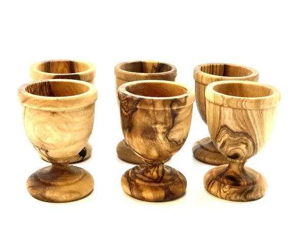 Olivenholz erleben Olivenholz erleben Eierbecher Klassik (6er Set) aus Olivenholz – Produktbild 2 von 2