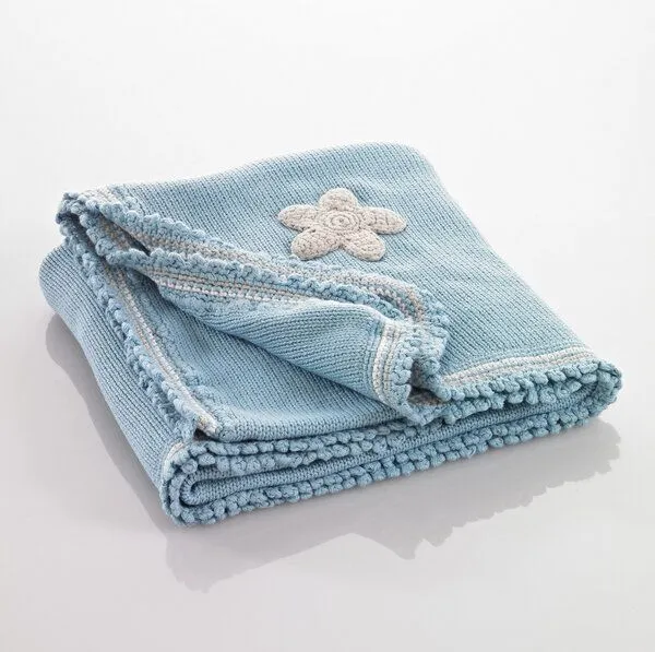 Pebble Pebble Bio Baby Decke, Hellblau, – Produktbild 1 von 2