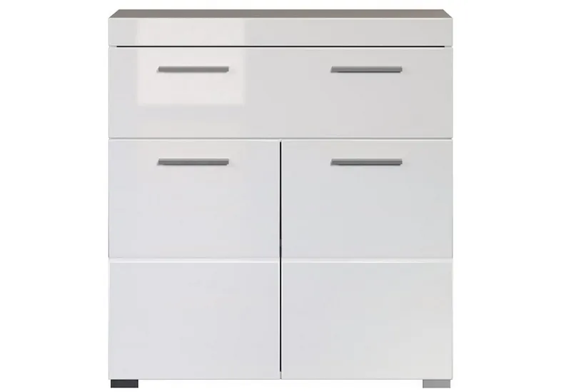 trendteam Badkommode Amanda, Badezimmerschrank Standschrank Badschrank Kommode, Weiß, – Produktbild 2 von 5