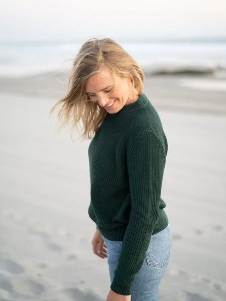 FUXBAU FUXBAU 4Seasons Frauen Strickpullover, Waldgrün, – Produktbild 2 von 4